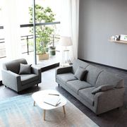 简易北欧布艺沙布小型家用简约小户型沙发双人公寓办公室轻奢家具