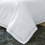 酒店宾馆80支贡缎床上用品四件套纯棉布J草白色床单被套床笠三件