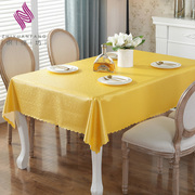 桌布防水防烫防油垫彩色家用圆桌长方形茶几桌布布艺欧式免洗台布