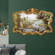 法式欧式复古客厅沙发装饰画宫廷风景植物花卉美式人物油画挂画