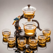 2024玻璃自动茶具套装，家用轻奢高档茶杯磁吸茶壶懒人泡茶神器