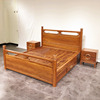 新中式刺猬紫檀双人床红木，家具实木双人床，床头柜卧室家具