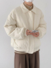 冬季韩版复古时髦短款棒球羽绒服男士宽松翻领纯色90白鸭绒外套潮