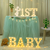 创意baby字母灯场景装饰灯摆件生日派对布置惊喜浪漫数字彩灯用品