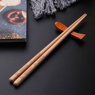 5双10双原木筷子天然木筷餐饮，创意特色筷子手工，雕刻木筷创意筷子