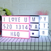 LED字母灯箱黑白彩色字母卡片房间求婚创意布置生日表白装饰灯
