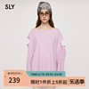 SLY 夏季镂空设计露肩宽松休闲长袖T恤女030GSR80-1680