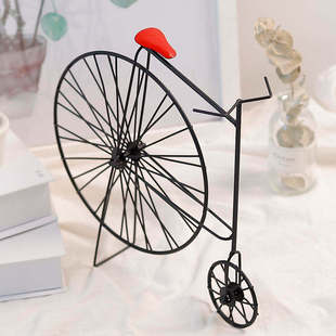 复古自行车摆件老式铁皮模型创意金属家居摆件装饰