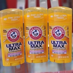 美国Arm & Hammer UltraMax PowderFresh女性止汗净味剂爽身粉味