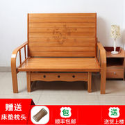 巧约可折叠竹沙发床客厅，两用1.5米竹床，单人1.2米午z休午睡木板