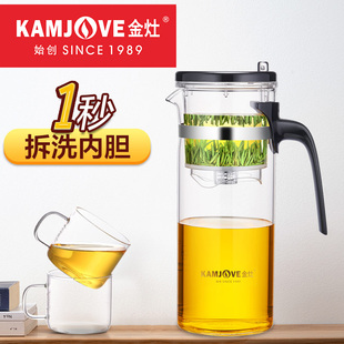 金灶 TP-168 飘逸杯全拆洗泡茶壶家用冲茶器过滤玻璃茶壶套装茶具