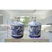 景德镇陶瓷器摆件青花瓷大号，茶叶罐普洱七子饼茶盒，储茶罐茶饼罐