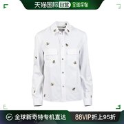 香港直邮dior迪奥男士白色蜜蜂，印花长袖翻领单排扣衬衫