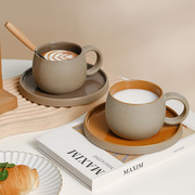 陶瓷咖啡杯套装高颜值精致奢华复古粗陶欧式家用挂耳英式茶杯碟子