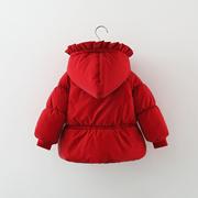 童装冬装女童加厚棉衣，外套1-2-3岁0女宝宝棉袄婴，儿童洋气冬季棉服