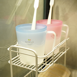 日本进口儿童刷牙杯塑料漱口杯，情侣牙缸杯洗漱杯透明水杯喝水杯