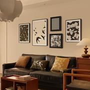2024法式复古中古风组合客厅装饰画沙发背景墙挂画小众高级感