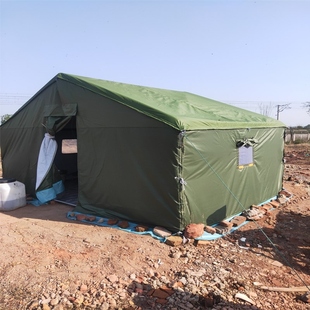 定制工程帐篷户外施工地临时住人专用加厚防雨棉帆布野外民用养蜂