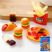 trolli德国口力午餐袋橡皮糖儿童，果味汉堡造型，创意qq软糖童年零食
