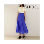 日本直邮snidel圆点，印花美人鱼裙裤，长款喇叭形swfs232181