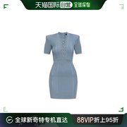 香港直邮Balmain 女士Balmain 短款细罗纹针织连衣裙