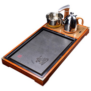 全自动茶盘实木茶海家用茶台茶托，陶瓷功夫茶具，四合一体电磁炉套装
