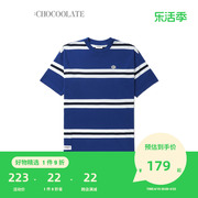 CHOCOOLATE男装条纹短袖T恤2023夏季活力潮流半袖1380XUK