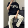 里奈男装 夏季潮流3D立体印花短袖T恤男韩版宽松个性半袖体恤潮