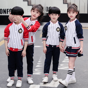 儿童班服英伦学院风运动服，三件套校服套装小学生春秋装幼儿园园服