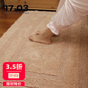 棉绒毛加厚地毯 卧室床边毯儿童房床头床前 简约家用可机洗长方形