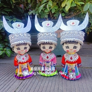 广西贵州苗族娃娃手工木制布娃娃摆件民族特色玩偶旅游纪念品