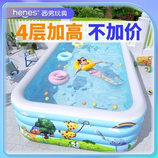 儿童充气游泳池家用宝宝加厚泳池，小孩户外大型折叠水池男女孩玩具
