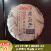 云南普洱茶2020年冰岛云南甜山头纯料老树茶甜润生茶100g茶叶饼茶