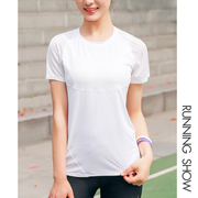 运动t恤女夏短袖专业透气马拉松跑步健身瑜伽训练速干服团服上衣