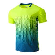 夏季男女款运动t恤短袖速干衣羽毛球服跑步服比赛网球服定制logo