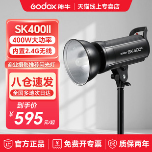 godox神牛摄影灯sk400wii二代闪光灯套装人像，静物产品拍照拍摄摄影补光灯sk400iiv三代专业室内影棚打光灯