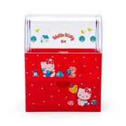 Hello Kitty 透明棚盖化妆品收纳盒 (红点点款)