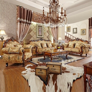 欧式布艺沙发组合可拆洗田园，北美式高档大小户型客厅实木别墅123