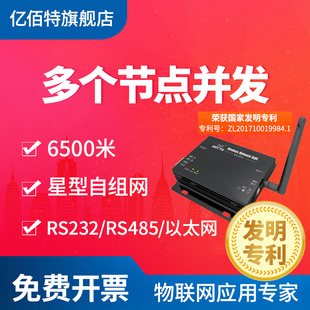 亿佰特星型自组网dtu电台433m无线模块RS485 232以太网串口服务器
