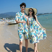 沙滩裙大码情侣装夏装套装海南三亚泰国海边度假蜜月拍照穿搭衣服