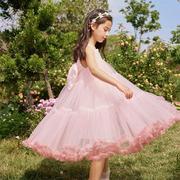 女童连衣裙2023夏装，洋气蓬蓬网纱tutu公主，裙韩版儿童背心裙子