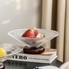 玻璃水果盘轻奢高档客厅家用高颜值茶几果盘前台，零食糖果盘水果盆