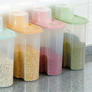 密封罐五谷杂粮厨房收纳食品级透明塑料，罐盒子零食，干货储物罐干果