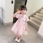 女宝宝连衣裙夏装中国风儿童汉服纱裙1到2三4五6岁半女童公主裙子