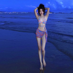 泳衣女夏2023韩国ins比基尼三件套性感辣妹，沙滩温泉泳装