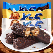 x5韩国进口零食三进x-5巧克力能量棒，夹心坚果仁12支(代可可脂)