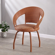 餐椅中式老式凳子藤条泡茶藤椅，编织椅子靠背椅卧室北欧单人儿童