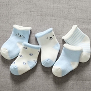 婴儿袜子0一6月宝宝秋冬纯棉袜新生婴儿儿袜子0到3个月秋冬款初生