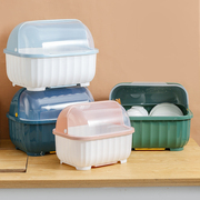 家用厨房碗筷收纳盒沥水，碗架碗碟收纳箱餐具收纳置物架小型碗柜