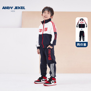 安迪杰克尔男童套装儿童运动两件套纯棉帅气酷男孩国潮秋季童装